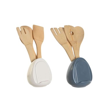 DKD HOME DECOR Posuda za kuhinjski pribor, dolomit, 12×12×13 cm, 2 komada