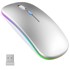 ALOGY Gaming miš Slim RGB, bežični, srebrna