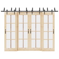 Pribor za klizna vrata 152,5 cm čelični crni