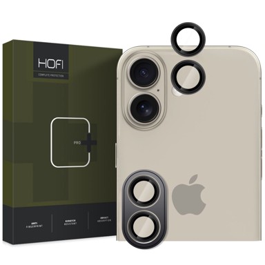 HOFI Zaštita za stražnju kameru za iPhone 16/iPhone 16 Plus, Camring Pro +, crna