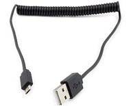 ROLINE Kabel USB2.0 Tip A u Micro B spiralni 1m, crna  