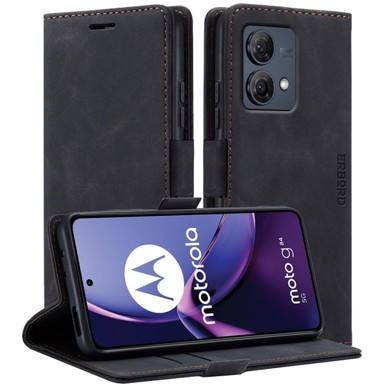 OVERBOARD Futrola za Motorola Moto G84 5G, Vintage novčanik s preklopom, crna