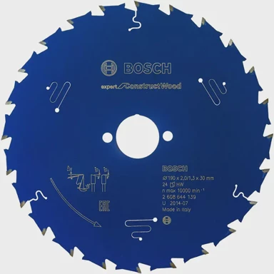 BOSCH List kružne pile Expert for Construct Wood H 190×30-24 mm 2608644139