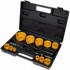 KRAFT&DELE Set kružnih pila za drvo i metal 17 komada 19-76 mm + adapter