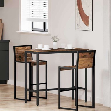 Stol, 100x50x90, 5cm, inženjersko drvo i čelik, staro drvo