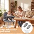 COSTWAY Dječja stolica, 9u1, uklonjivi pladanj, noge od punog drveta, pojas, jastučić, tamnosiva