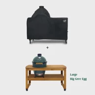 BIG GREEN EGG Pokrivalo Eucalyptus Table, L