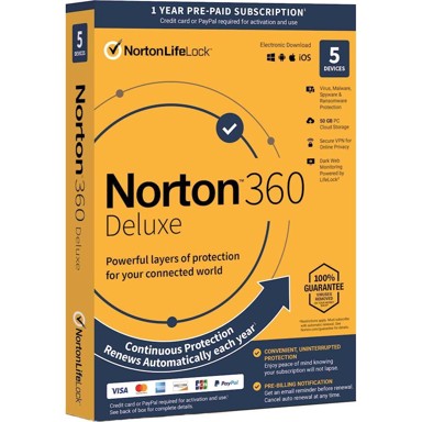 NORTON 360 Deluxe – 3 uređaja, 1 godina