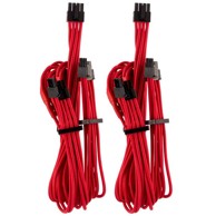 CORSAIR Premium Sleeved PCIe Dual-Kabel, dvojni paket (Gen 4), crveni CP-8920251