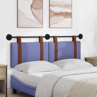Zidno uzglavlje 150 x 55 x 5 cm, antikni PU, traper plavo
