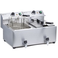 HENDI Masterpro friteza sa slavinom, 230 V, 7 kW, 2 x 8 l, 209301