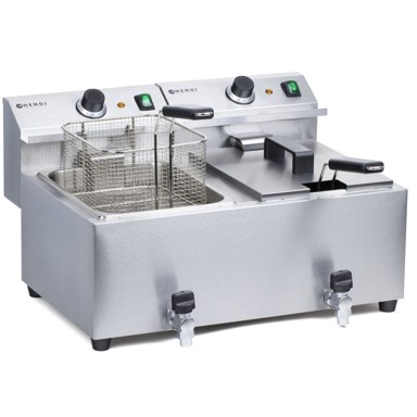 HENDI Masterpro friteza sa slavinom, 230 V, 7 kW, 2 x 8 l, 209301