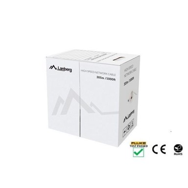 LANBERG Kabel LAN, UTP, CAT.5E, 305 m, bakrena žica, sivi