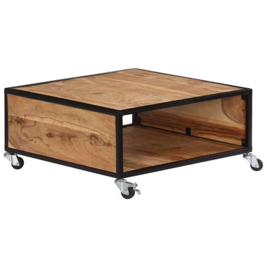 Stolić za kavu 70x70x32 cm masivno bagremovo drvo, smeđa