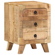 Noćni ormarić 37x32x50 cm grubo masivno drvo, mango