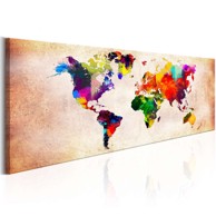 Slika World Map Colourful Ramble 135x45