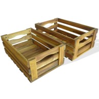 Set sanduka za jabuke 2-dijelni, masivno bagremovo drvo 
