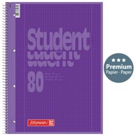 BRUNNEN Blok, A4, crte, 80 listova, perforacija, color code, ljubičasta