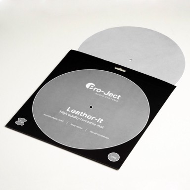 PRO-JECT Podloga za gramofonske ploče Leather It, siva