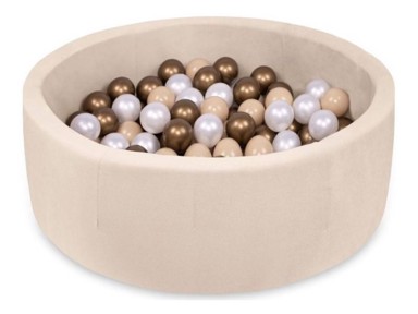 ELIS DESIGN Dječji bazen 90x30 cm, s kuglicama 200 komada, bež