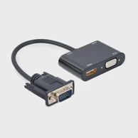 GEMBIRD Adapter kabel A-VGA-HDMI-02, 0.15 m, HDMI + VGA (D-Sub) na VGA (D-Sub), crni