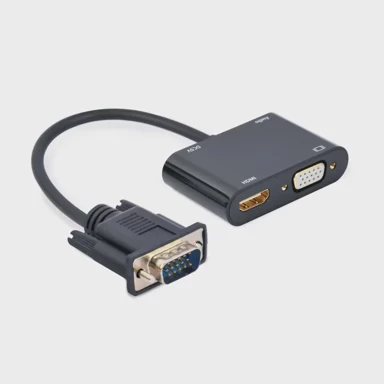 GEMBIRD Adapter kabel A-VGA-HDMI-02, 0.15 m, HDMI + VGA (D-Sub) na VGA (D-Sub), crni