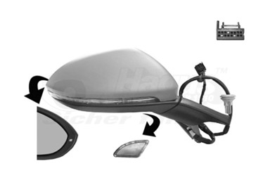 VAN WEZEL Retrovizor VW Golf 7, desni, električni, grijani, s memorijom, sklopiv, žmigavac, podno svjetlo, 13 pinova, 5766828