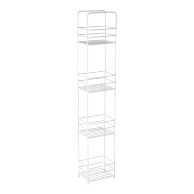 PREMIER HOUSEWARES Bijeli metalni regal, 16x87 cm