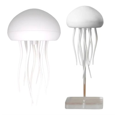 NETSCROLL LED noćna lampa Jelly, meduza, RGB, zvučna aktivacija, USB punjenje