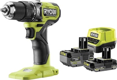 RYOBI Akumulatorska udarna bušilica-odvijač RPD18BL-2C42S 18 V s baterijama 2,0 Ah i 4,0 Ah