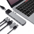 HYPERDRIVE USB-C hub NET 6-u-2, 2x USB-C PD 100 W + 60 W, za MacBook Pro, crna siva