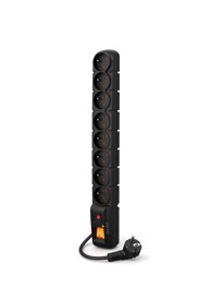ACAR Produžni kabel S8 Black 8 AC 230 V 5m