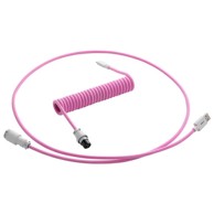 CABLEMOD Pro spiralni kabel za tipkovnicu USB-C na USB Type A, Jagoda Krema, 150 cm CM-PKCA-CWAW-IW150IW-R