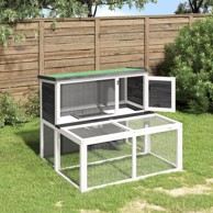 Kavez za zečeve sivi 102 x 90 x 84,5 cm od masivne borovine
