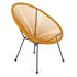 BONAMI SELECTION Žuta metalna/plastična vrtna fotelja Avocado Comfort