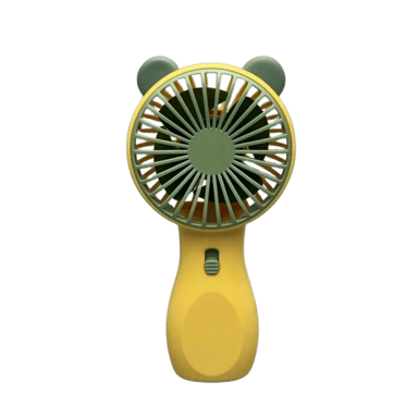 LUNIKS Prijenosni mini ventilator s lampom, žuti