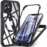 TECHSUIT MagSafe obostrana zaštitna maskica ColorVerse 360 za iPhone 12, crna