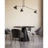 KAVE HOME Crna stropna svjetiljka 80x80 cm Dione 