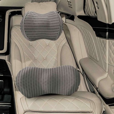 Jastuk s jastukom podesivi, 2 komada, 4D mreža, siva