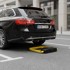 Sklopiva parkirna brava 35 cm s ključem daljinskim upravljačem i alarmnim sustavom, žuta
