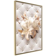 Poster Lilies on Leather Upholstery 40x60