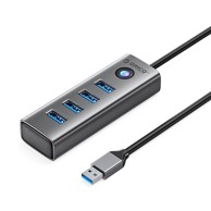 ORICO HUB adapter PDD4U-U3 USB – 4× USB 3.0, sivi