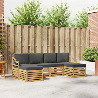 Setovi sofa, 6 pcs, 245 x 122,5 x 73 cm, bijela i antracit