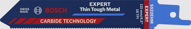 BOSCH Professional list za sabljastu pilu Expert Thin Tough Metal S 522 EHM, pojedinačno pakiranje (2608900359)