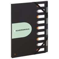 EXACOMPTA Mapa za odlaganje spisa Exactive Harmonika, 9 pregrada, s gumicom, PP
