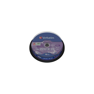 VERBATIM Medij za pohranu DVD+R DL, 8.5GB 8×, Double Layer spindle, 10 kom