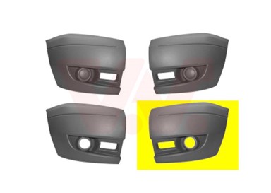 VAN WEZEL Prednji branik Ford Transit 06-13, sivi, lijevi, s maglenkama