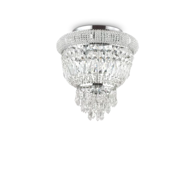 IDEAL LUX Plafonjera Dubai PL3, E14 ID207162, krom