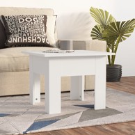 Stolić za kavu konstruirano drvo 55x55x42 cm bijela