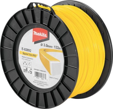 MAKITA Najlonska nit, kvadratna, 3,0 mm / 132 m, žuta dvostruka